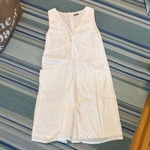 J. Jill White Sleeveless Linen Dress